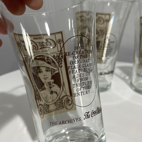 Coca Cola Glasses 16oz Victorian Lady Archives Coca Cola Company advertising - Picture 6 of 14